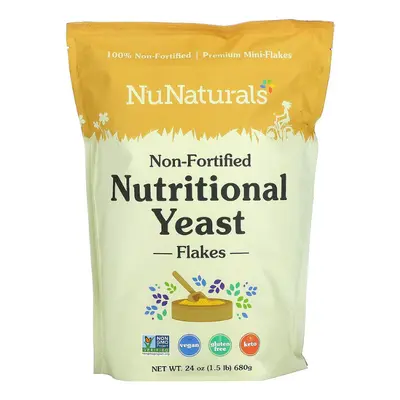 NuNaturals, Non-Fortified Nutritional Yeast Flakes, oz (680 g)