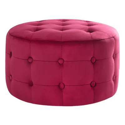 Ottoman TAMPA Fuchsia Pink Velvet cm cm