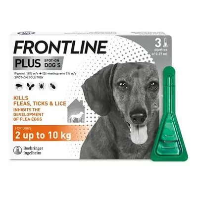 FRONTLINE Plus Flea & Tick Treatment for Small Dogs (2-10 kg) - Pipettes