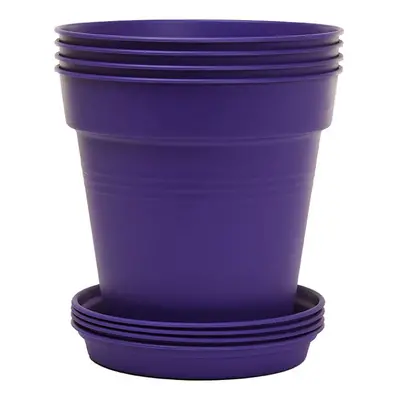 Mintra Home garden Pots 4pk (Purple 17cm Diameter (66in))