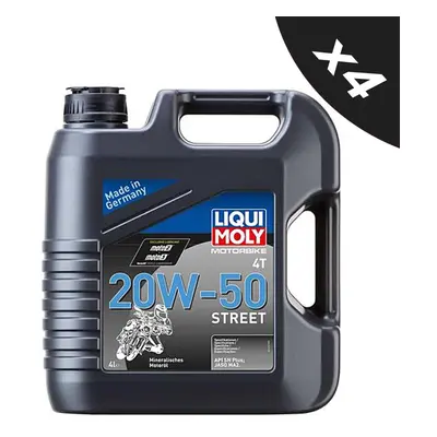 Liqui Moly 20w50 Mineral Stroke Motorbike Engine Oil 4x4L