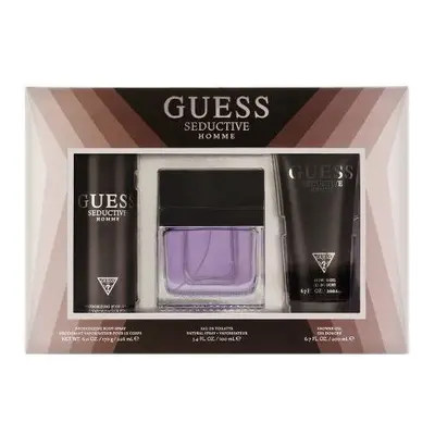 Guess Seductive Pcs Set For Men: 3.4 Eau De Toilette Spray + 6.7 Shower Gel + Oz Deodorizing Bod