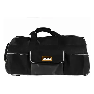 JCB - 26" Trolley Handled Kit Bag, Black - Water-Resistant PU Base - Retractable Trolley Handle 