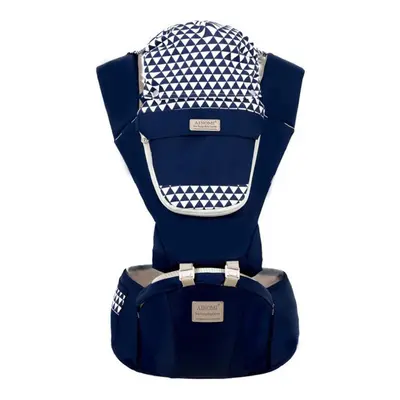 (blue) Ergonomic Multifunctional Baby Carrier Baby Waist Stool Carrier 3in1 Breathable Summer Ba