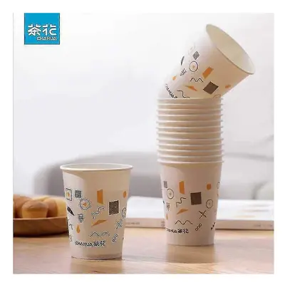 Camellia Disposable Paper Cups 100pcs [1 Pack] Thickened Paper Cups 225ml