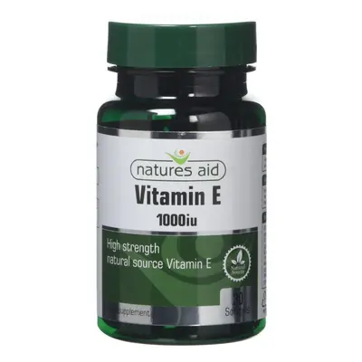 Natures Aid Vitamin E 1000iu, Softgels (Natural Source Vitamin E, High Strength, Protects Cells 