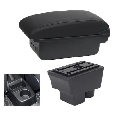 (black) For Skoda Fabia Armrest For Skoda Fabia Car Armrest Box Retrofit Parts Storage Box Inter