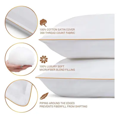 (King 50x90 cm) Super King Size Pillows 2-Pack - 50x90 cm - King Luxury Hotel Quality Pillow for