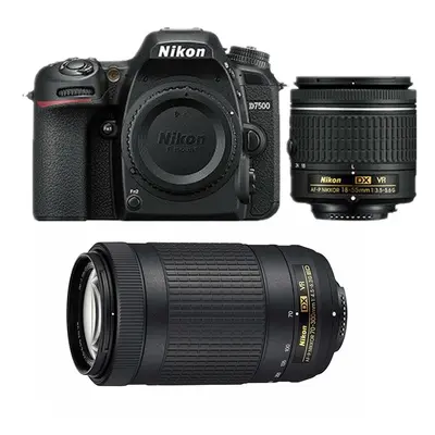 NIKON D7500 +AF-P 18-55MM F3.5-5.6G VR+AF-P 70-300MM F4.5-6.3 ED VR DX