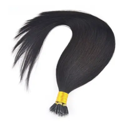 Forever Young UK Nano Ring Tip Remy Human Hair Extensions Pack of Natural Black 1B# (20" Long)