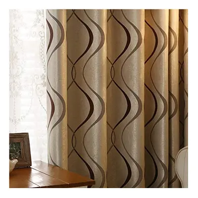 2 Panels Set Modern Striped Curtains for Living Room (Coffee Stripe, x 66x72 Inch)