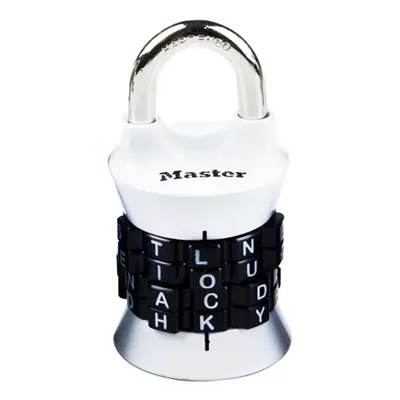 (Black White) Digit/Letters Combination Password Lock Alloy Steel Security Padlock Cabinet Lugga