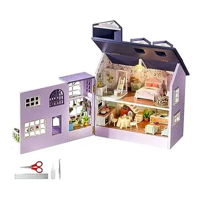 Miniature Dolls House Kit - DIY 3D Wooden Dolls House Furniture, Tiny Model Kits Handmade Craft 