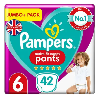 Pampers Active Fit Nappy Pants, Size 6, Count