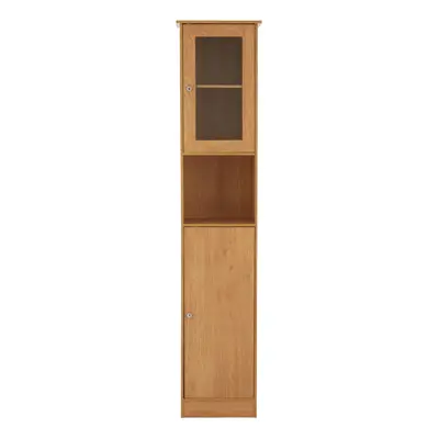 Premier Housewares Portland Tall oak Veneer Cabinet