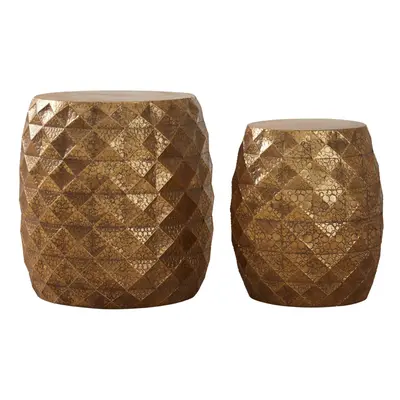 Premier Housewares Reza Multi-Faceted Drum Stools