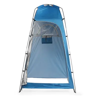 (Blue) Single People Shower Tent Changing Room Bathing Tent Rain Shelter Camping Toilet Outdoor 