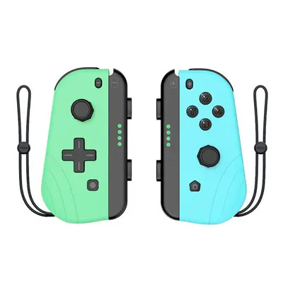 (Blue/Green) Wireless Colorful Gamepad for Switch Game Console Joystick Game Controller with Wak