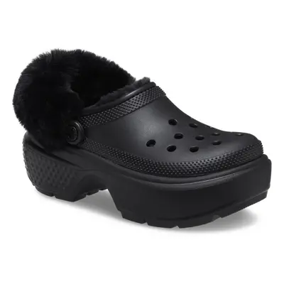 (Black, (Adults')) Crocs Stomp Lined EVA Women's Black Clogs