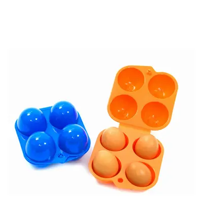 (4 grid) Outdoor Camping Tableware Portable Camping Picnic BBQ Egg Box Container Egg Storage Box