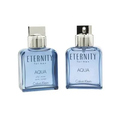 Eternity Aqua Pcs Set For Men: 3.4 Edt Sp + 3.4 Aftershave Splash