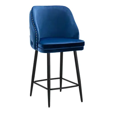 Mayfair Velvet Blue Kitchen Bar Stool