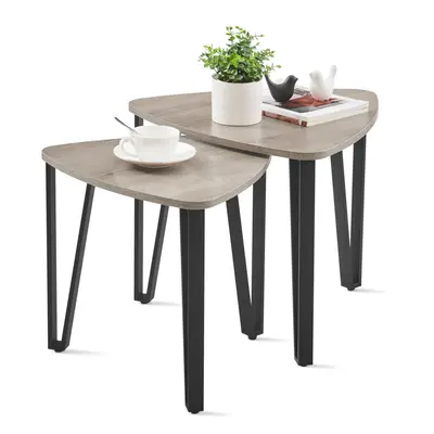 VASAGLE Nesting Coffee Tables End Tables Set of for Living Room Bedroom Industrial Small Stackin