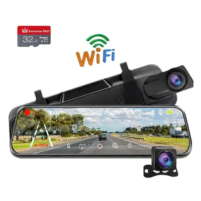 (as the picture, WIFI With 32G TF Card) 10" 4g Car Dvr Camera Gps Fhd 1080p Android 8.1 Dash Cam