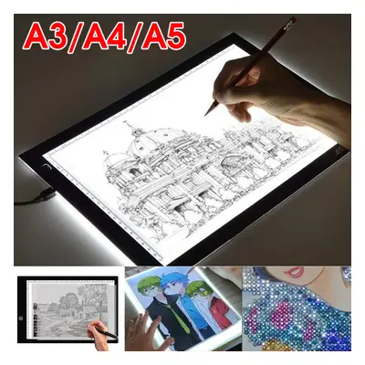 A3 A4 A5 LED Light Box Tracing Drawing Board Art Design Pad Slim Lightbox USB Projector