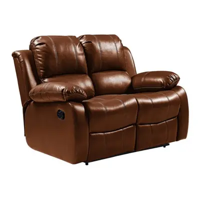 Valencia Tan Leather Seater Recliner Sofa