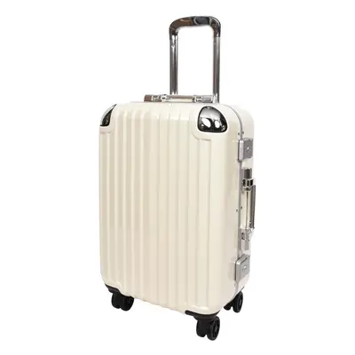 (Beige, Cabin) Premium Luggage Metal Frame Hard Side Spinner Wheels TSA Latch PC Shell Suitcases