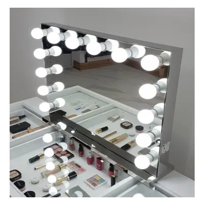 7seasÂ® 80x63cm XXLARGE Premier Pro Max (Chrome) Hollywood Mirror