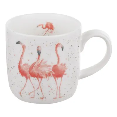 Wrendale by Royal Worcester Mug-Pink Ladies (Flamingos), Bone China, Multi Colour, x x cm