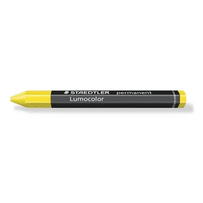 STAEDTLER Lumocolor Permanent Omnigraph Crayons - Yellow (Pack of 12)