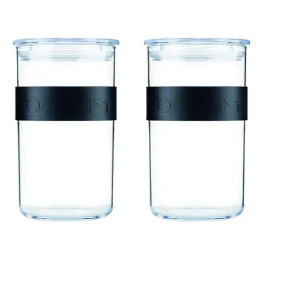 Bodum Presso Set of Storage Jars Black 1L