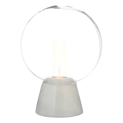 Premier Housewares Lamonte White Marble Base/EU Plug Globe Lamp