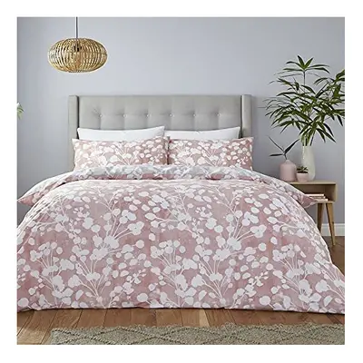 Silentnight Sustainable Blossom Tree Reversible Blush Pink Super Soft Easy Care Cotton Duvet Cov