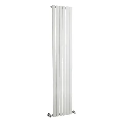 Square Vertical Single Panel Radiator - 1800mm x 354mm - BTU - Satin White