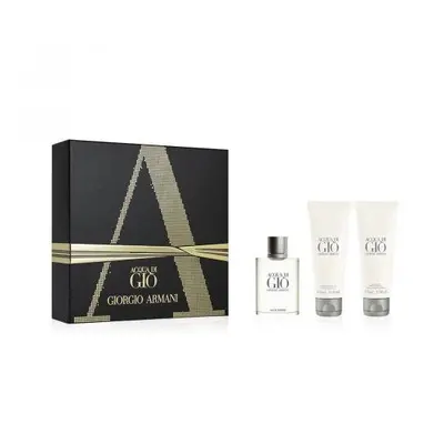 Acqua Di Gio Pcs Set For Men: 1.7 Edt Sp + 2.5 Shower Gel + 2.5 After Shave Balm