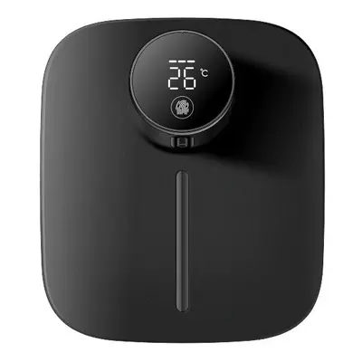 (Black) Smart Temperature Display USB 320ml Wall-mounted Automatic Soap Dispenser Rechargeable W