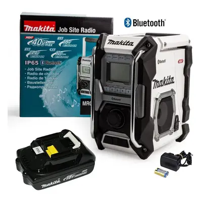 Makita Job Site Bluetooth Radio MR002GZ01 White LXT XGT 18V 40v Max +18v Battery