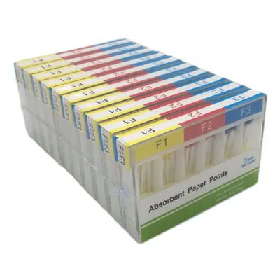 (F1F2F3) Boxes Dental Absorbent Paper Points Sterile Sizes 04 F1 F2 F3 Taper 15-40# For Dentist 