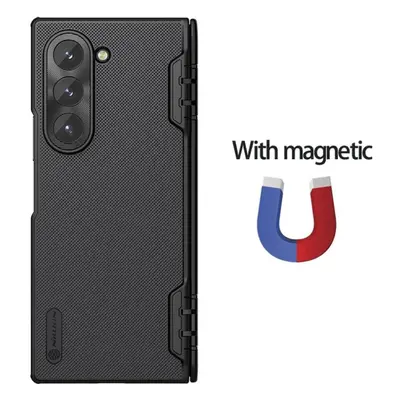 (Magnetic Black, as the picture) For Samsung Galaxy Z Fold 5g Case Nillkin Super Frosted Shield