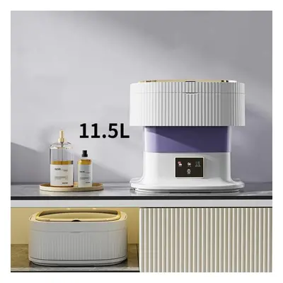 (purple, 11.5L) Mini Folding Washing Machine 11.5l Large Capacity Underwear Portable Small Baby 