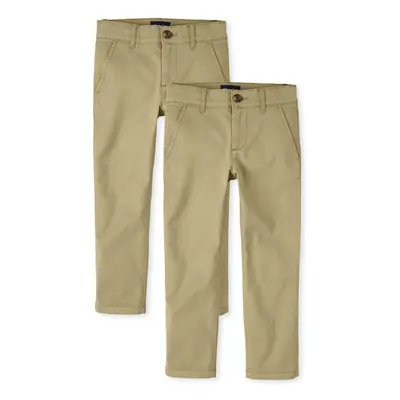 The Children's Place Boys Stretch Skinny Chino Pants Flax Pack