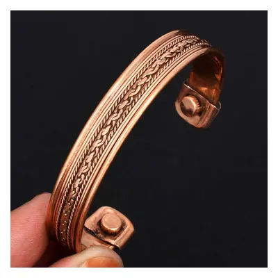 Pure Copper Twisted Wire Bangle Bracelet, Copper Adjustable Bangle, Handmade Copper Jewelry Gift