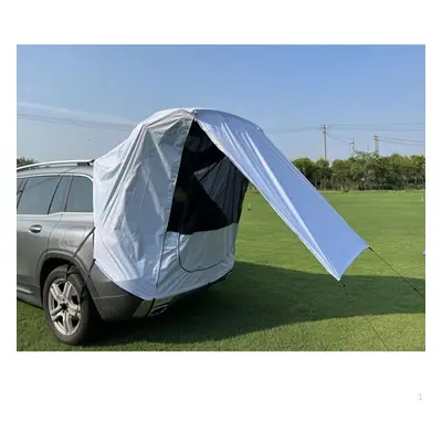 (white) Suv Trunk Tent Car Canopy Tail Extension Awning For Beach, Barbecue