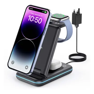 GEEKERA Wireless Charger, in Wireless Charging Station for iPhone 15/14/13/12/11/Pro Max/XS/XR/X