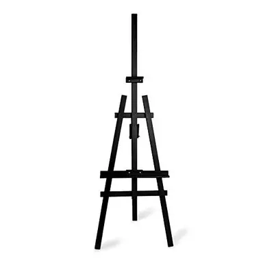 (Black) Wooden Easel 1800mm High Blackboard Holder Display