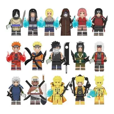 16PCS Naruto Uzumaki Minifigure Naruto Building Blocks Fits Lego